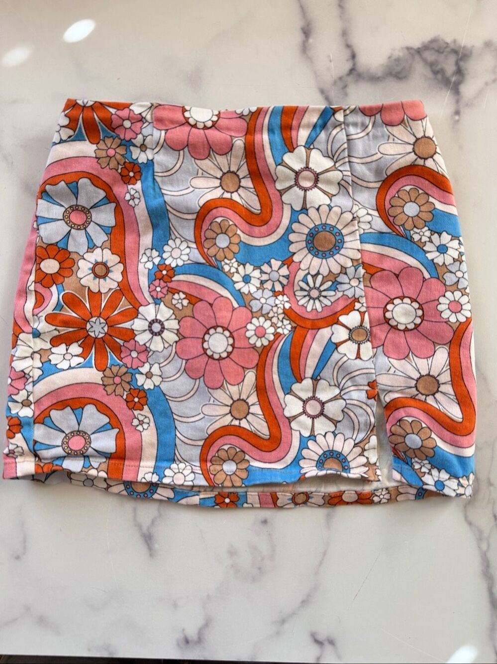 Art class  girl girls 7/8 skort skirt hippie floral 70s style psychedelic 60s gr